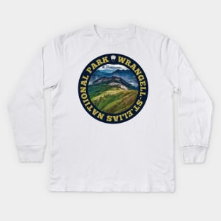 Wrangell-St. Elias National Park and Preserve circle Kids Long Sleeve T-Shirt